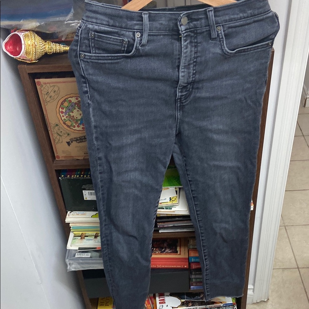 Denim Forum The Lola High Rise Skinny Charcoal Jeans